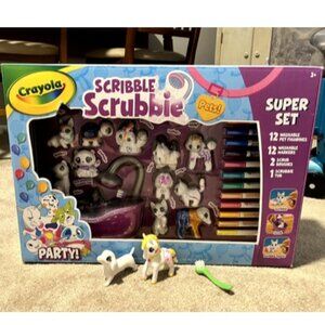 Crayola Scribble Scrubbie Super Set 12 Washable Figures + Markers + Bonus Items!